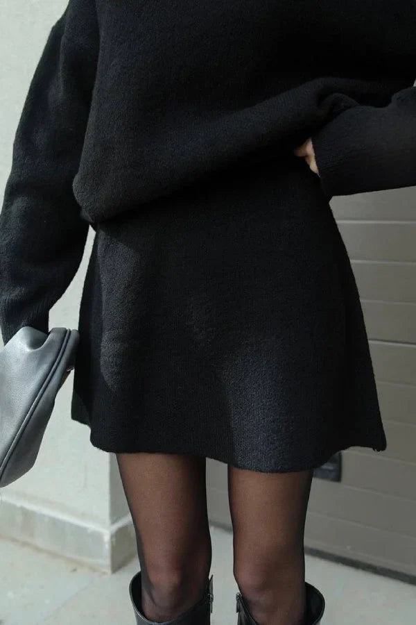 Wynter Cotton Sweater & Mini Skirt Set
