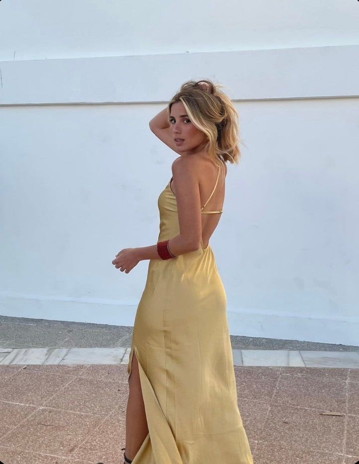 Arely High Slit Dress