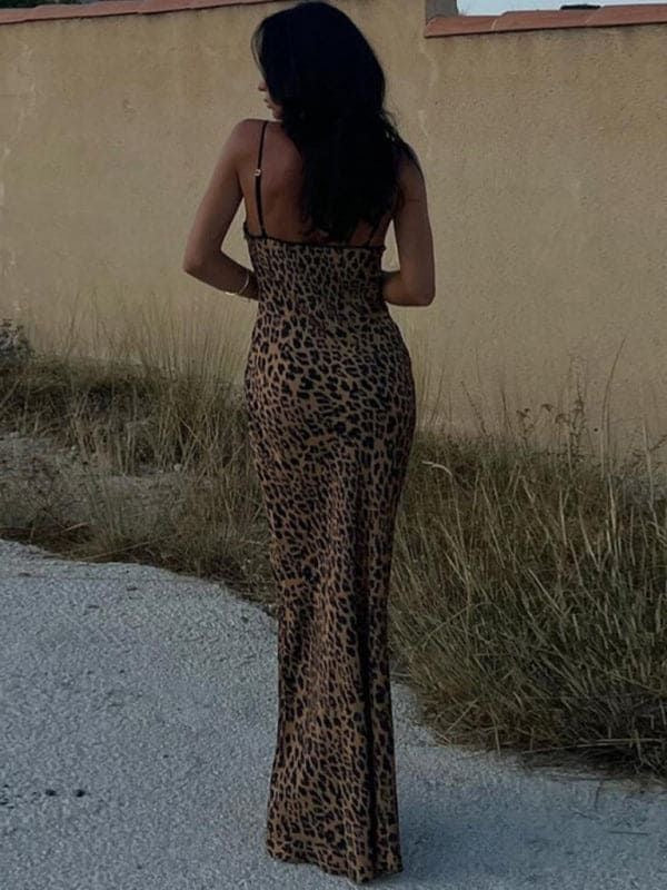 Kallie Leopard Maxi Dress