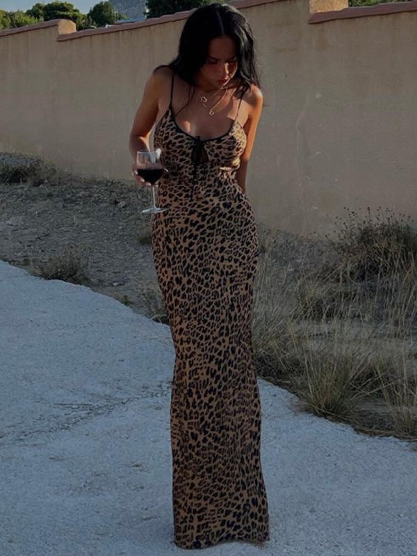Kallie Leopard Maxi Dress