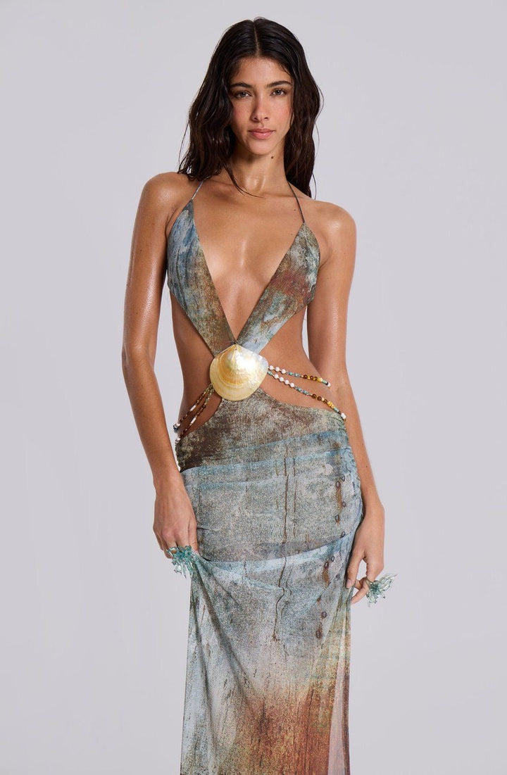 Ainsley V-Neck Backless Dress