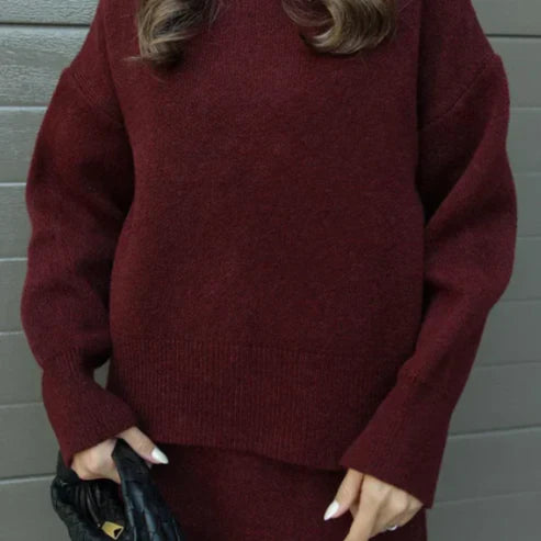 Wynter Cotton Sweater & Mini Skirt Set