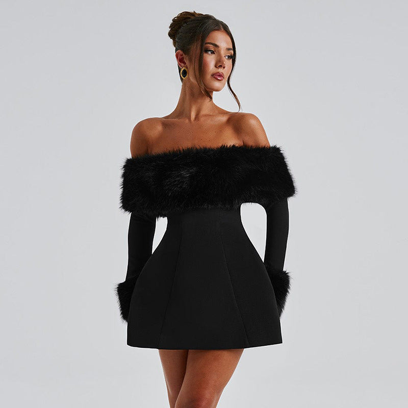 Naya Off-Shoulder A-Line Dress