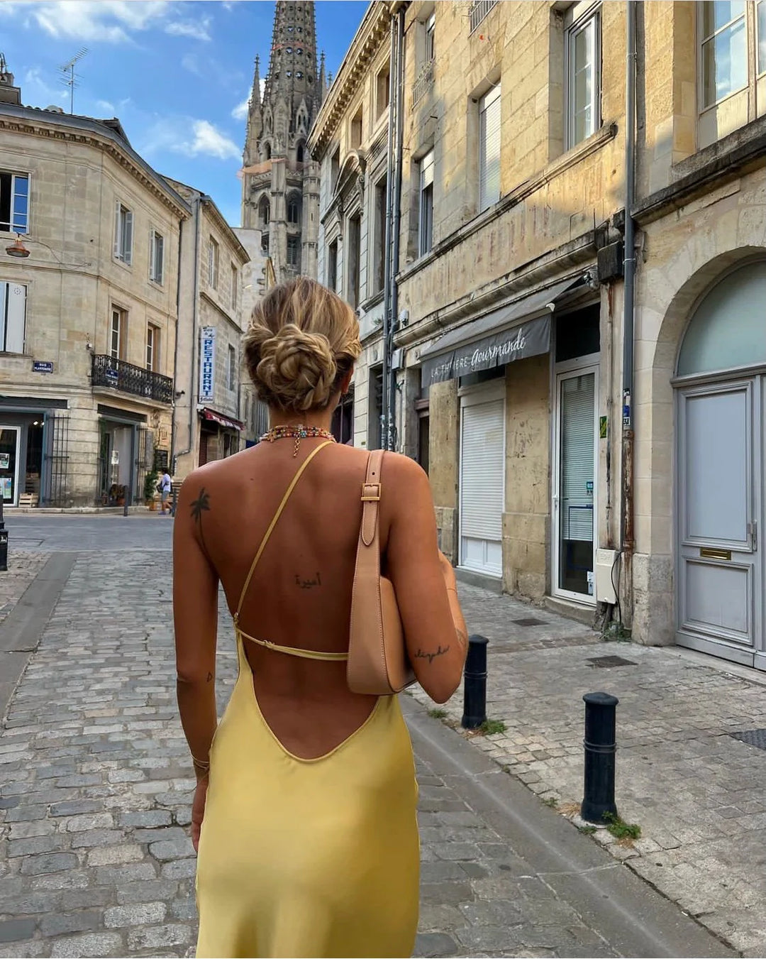 Arely High Slit Dress