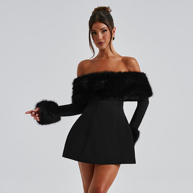 Naya Off-Shoulder A-Line Dress