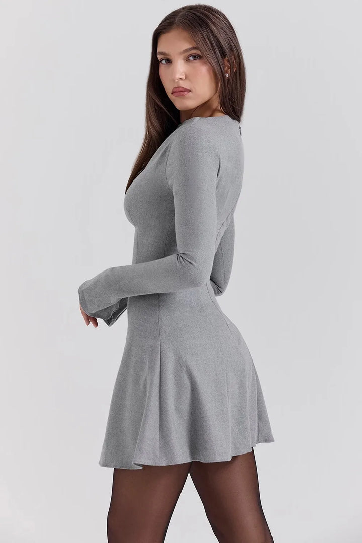 Lillie A-Line Long -Sleeve Dress