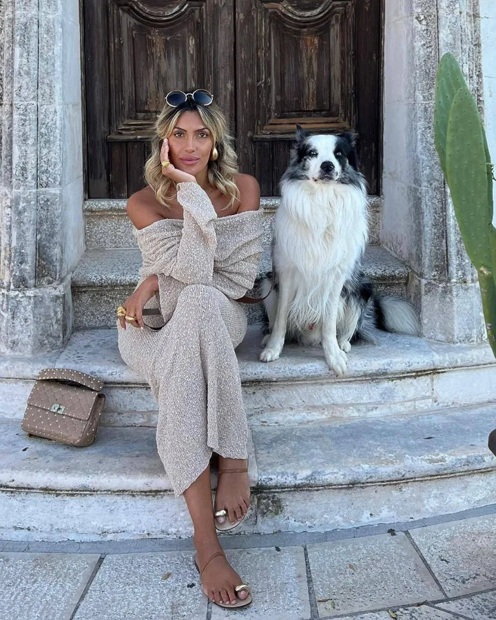 Emerie Off-Shoulder Maxi Dress