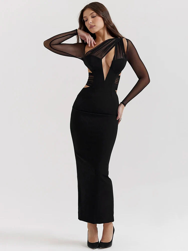 Kaliyah Long-Sleeve Maxi Dress