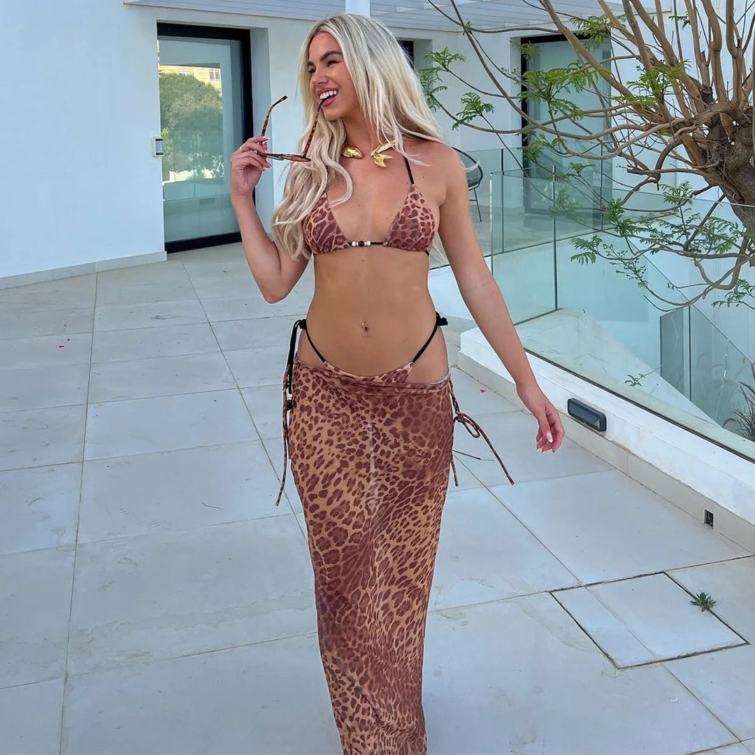 Glaur Bikini & Cover-Up Beach Set