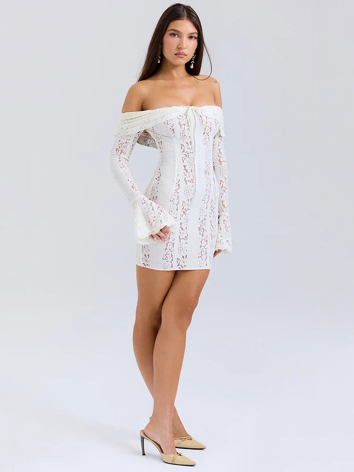 Rosalina Off-Shoulder Hollow-Out Dress
