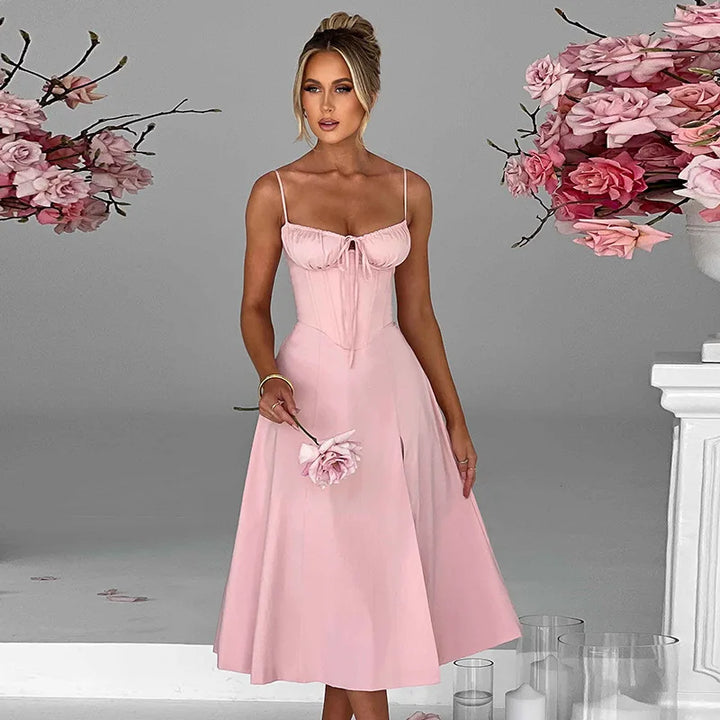 Maci Spaghetti-Strap Midi Dress