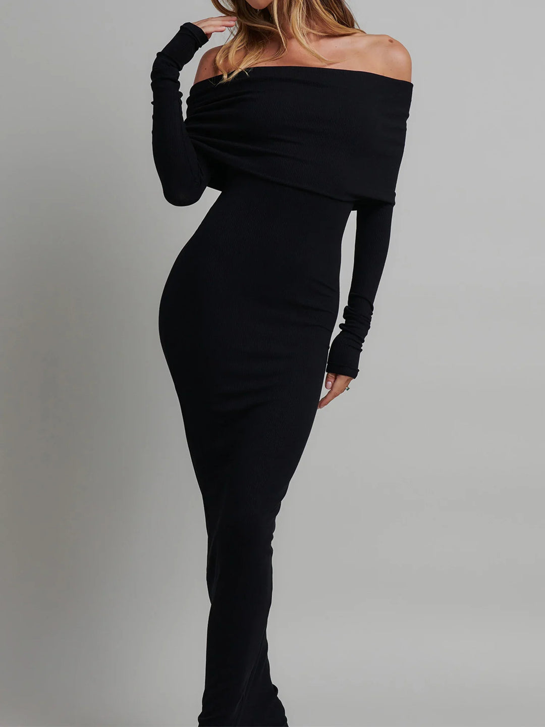 Allie Long Sleeve Slim-Fit Dress
