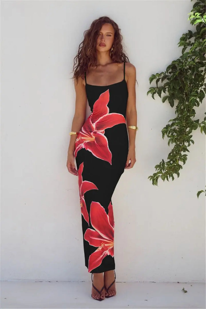 Hadlee Flower Print Maxi Dress