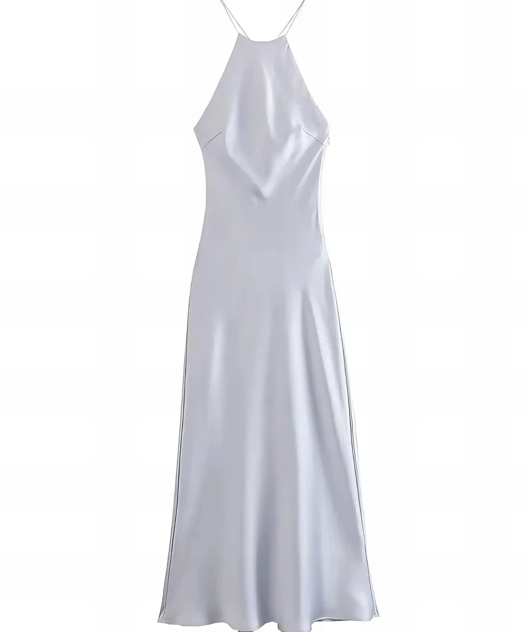 Skyler Halter Satin Maxi Dress