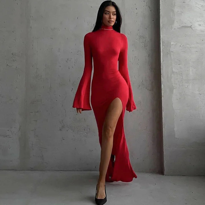 Cassandra Bodycon High-Slit Dress