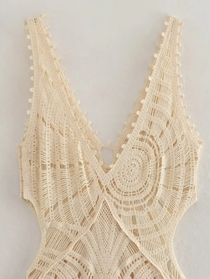 Emmy Cut-Out V-Neck Dress