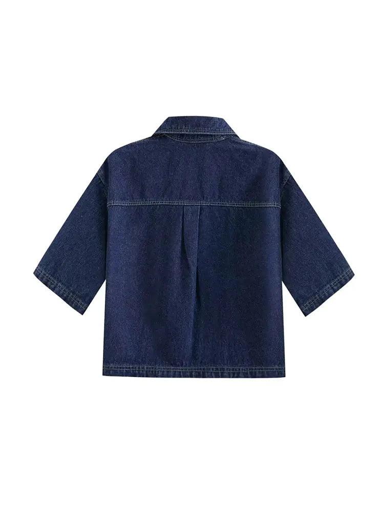 Kayla Jeans Top & Skirt Set