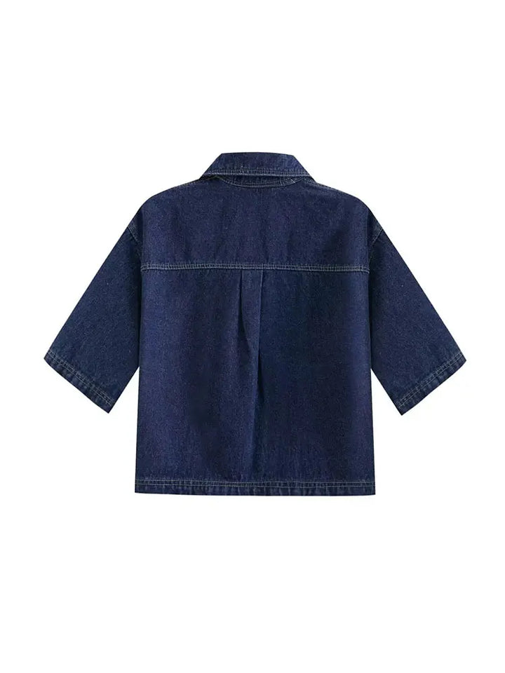 Kayla Jeans Top & Skirt Set