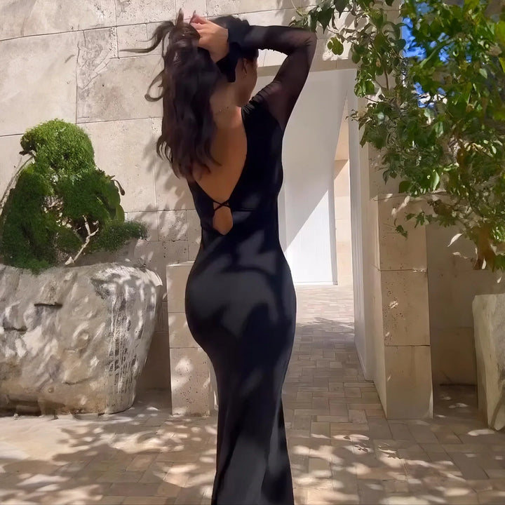 Melina Long-Sleeve Maxi Dress