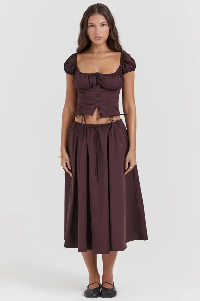Catherine Top & Skirt Set
