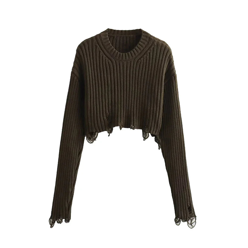 Carmen Knitted Crop Sweater