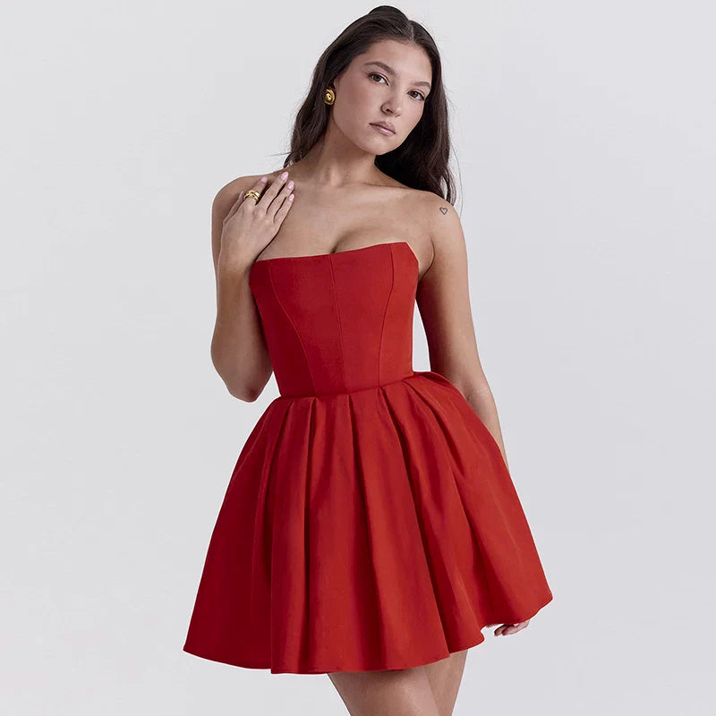 Goldie Strapless Above-Knee Hemline Dress