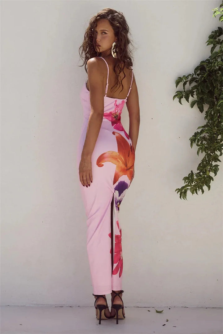 Hadlee Flower Print Maxi Dress