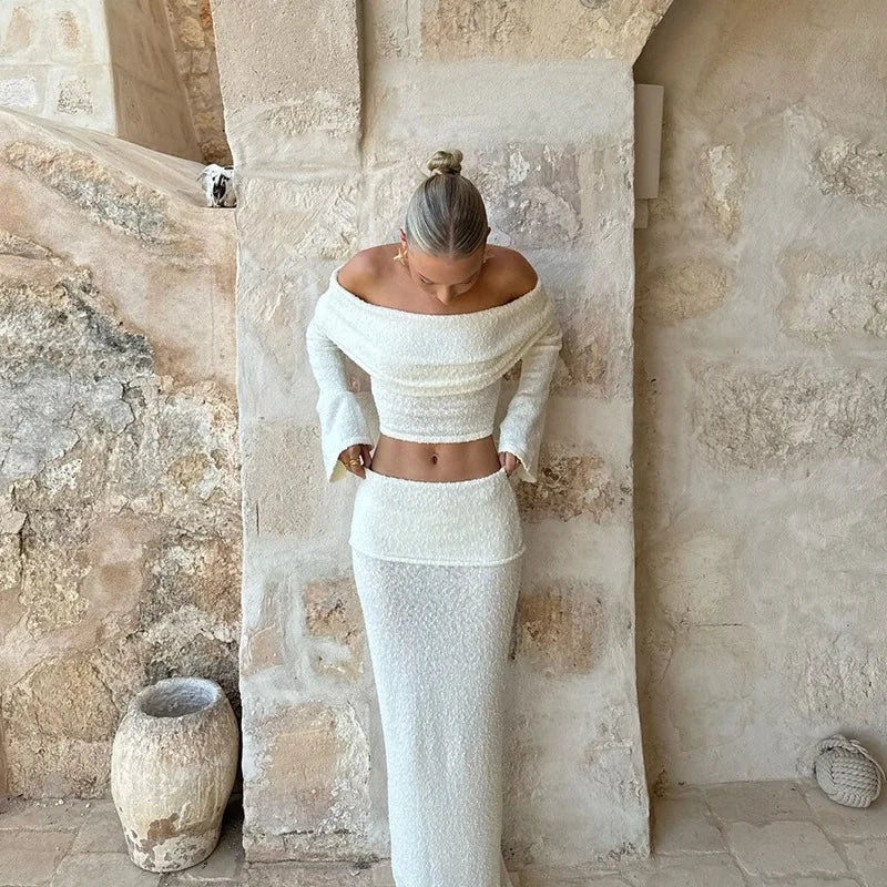 Nina Off-Shoulder Top & Skirt Set