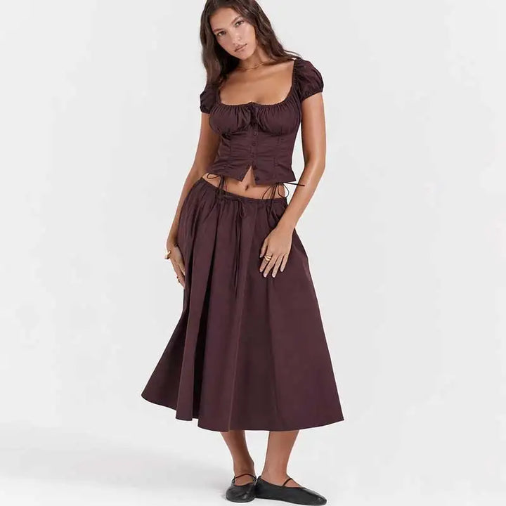 Catherine Top & Skirt Set