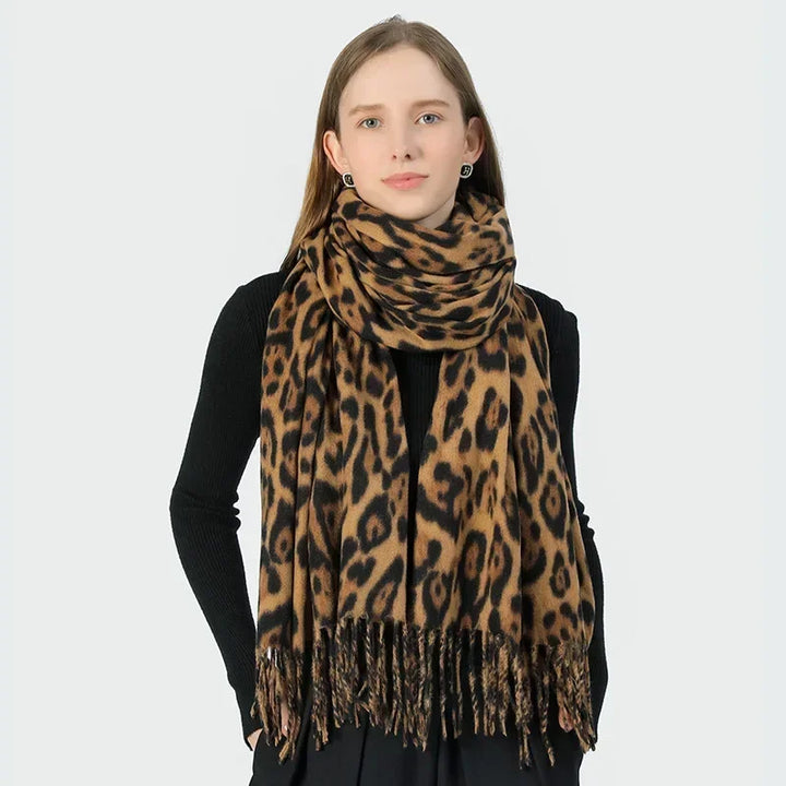 Renata Leopard Scarf