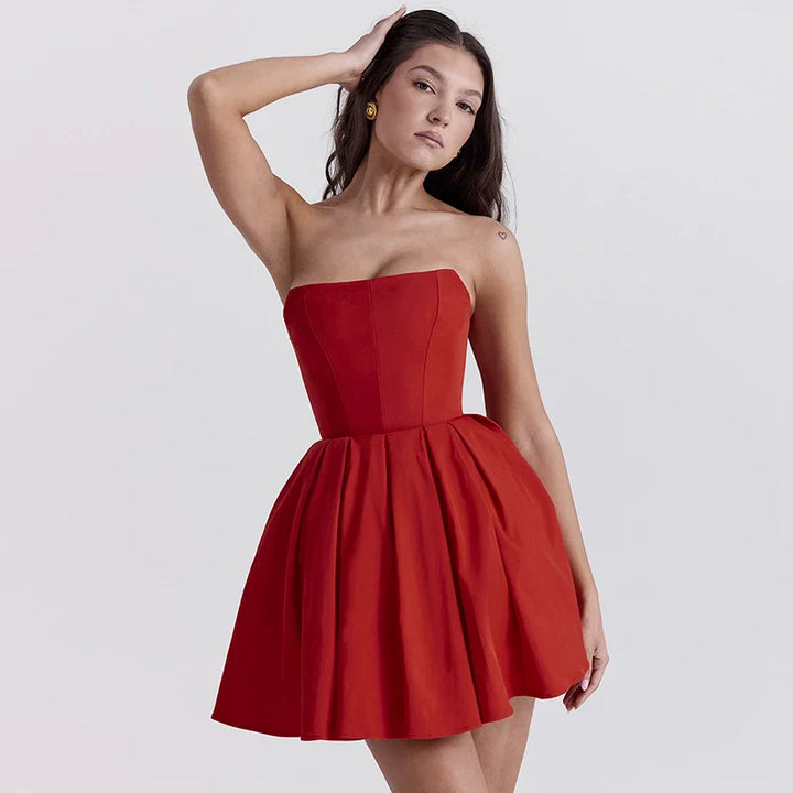 Goldie Strapless Above-Knee Hemline Dress