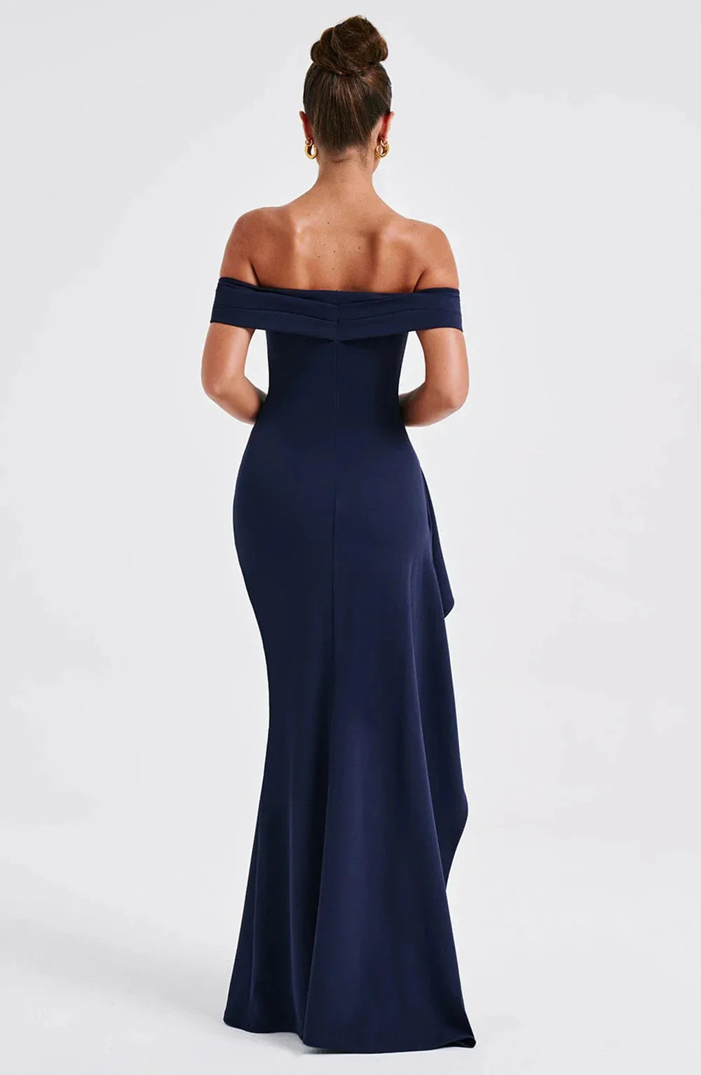Madilynn High-Slit Off-Shoulder Dress