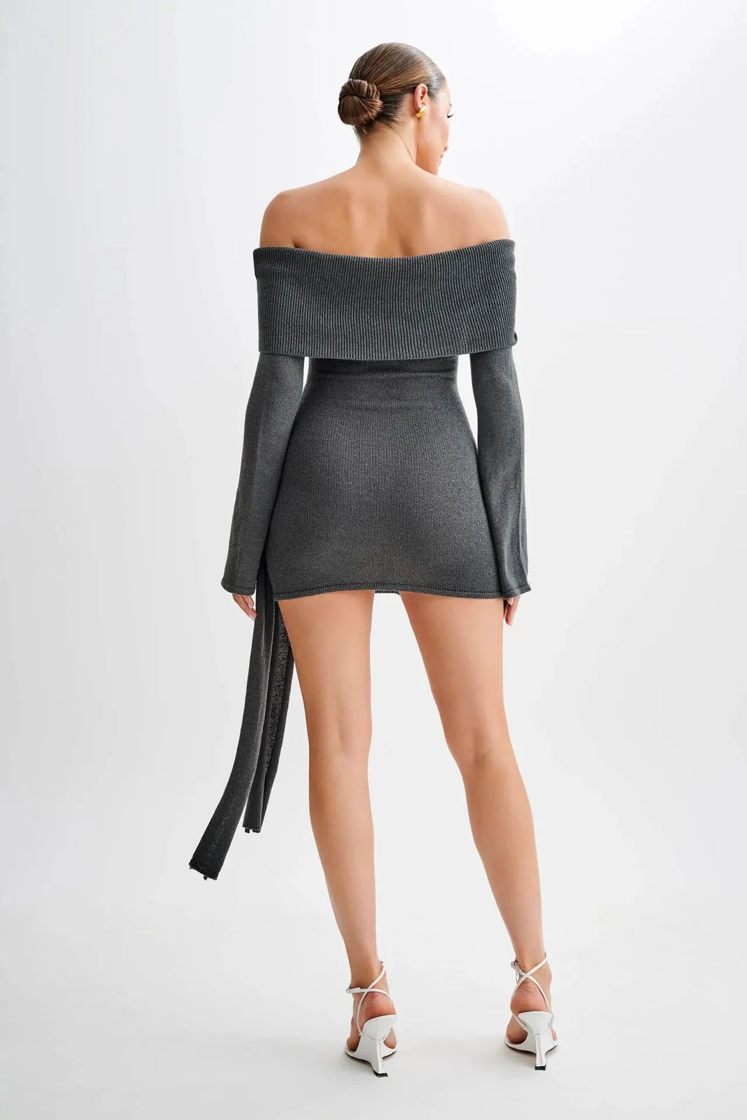 Jovie Long-Sleeve Off-Shoulder Dress
