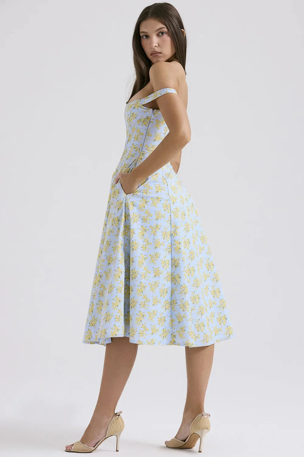 Maxine Off-Shoulder Midi Dress