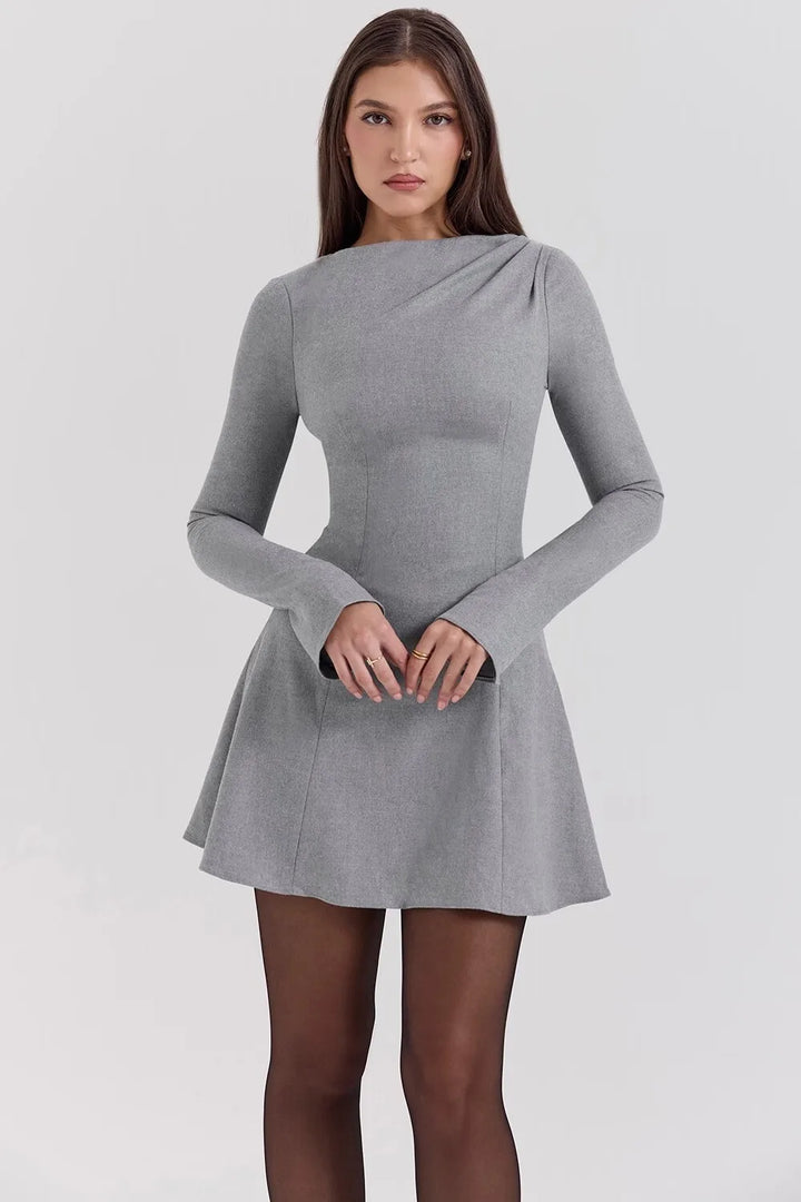 Lillie A-Line Long -Sleeve Dress