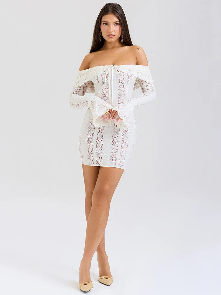 Rosalina Off-Shoulder Hollow-Out Dress