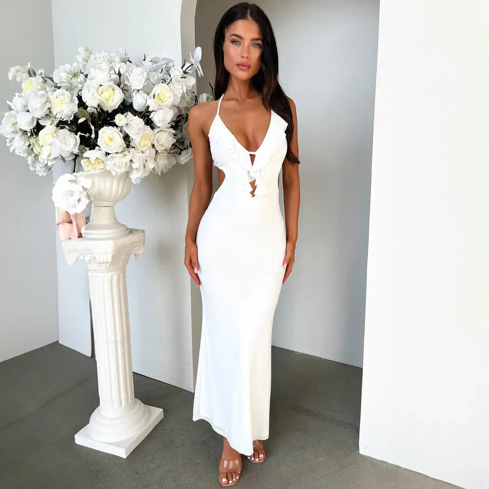 Braelynn Spaghetti-Strap Halter Dress