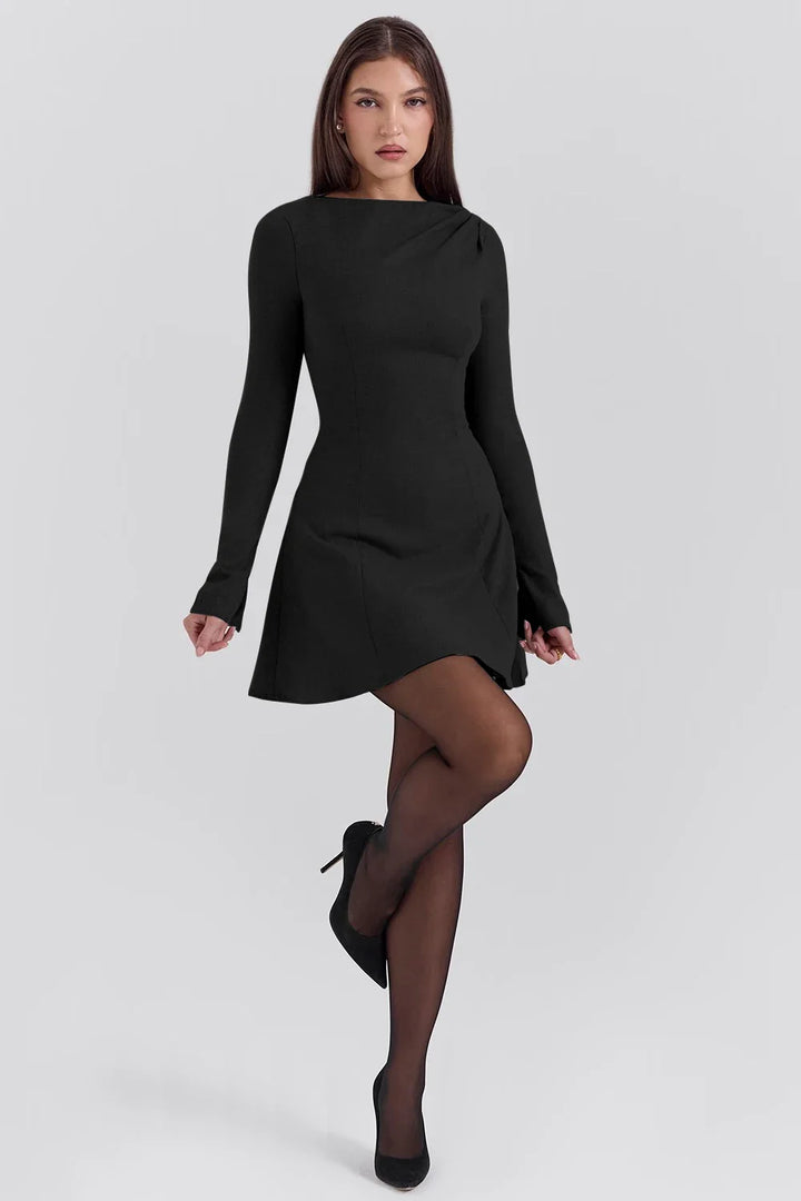 Lillie A-Line Long -Sleeve Dress
