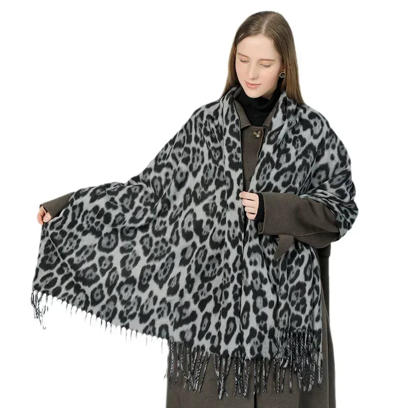 Renata Leopard Scarf