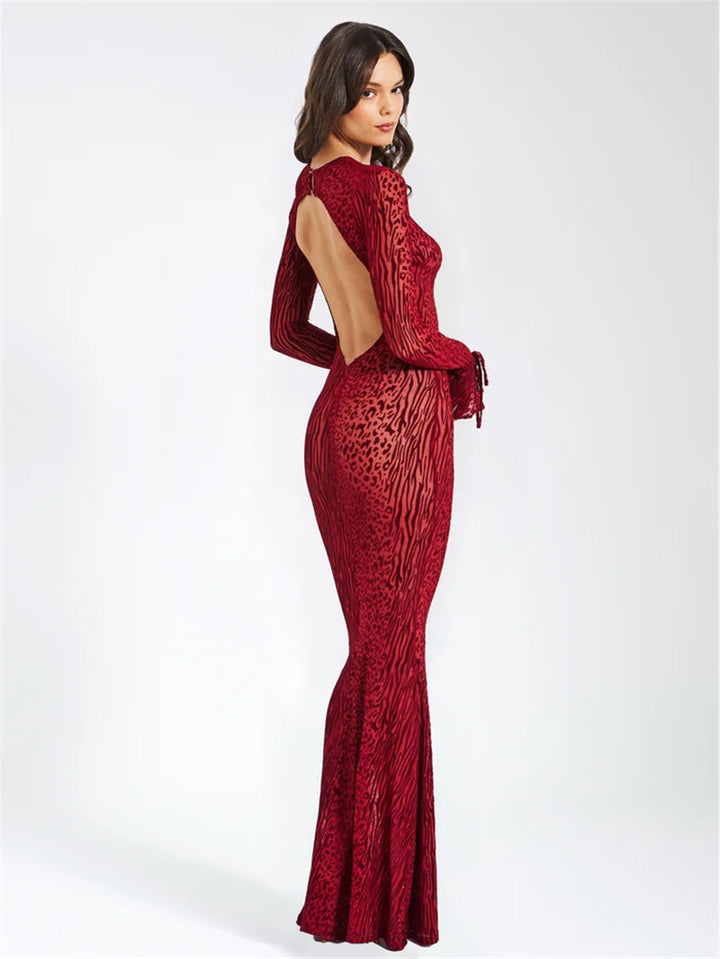 Haley Elegant Backless Gown