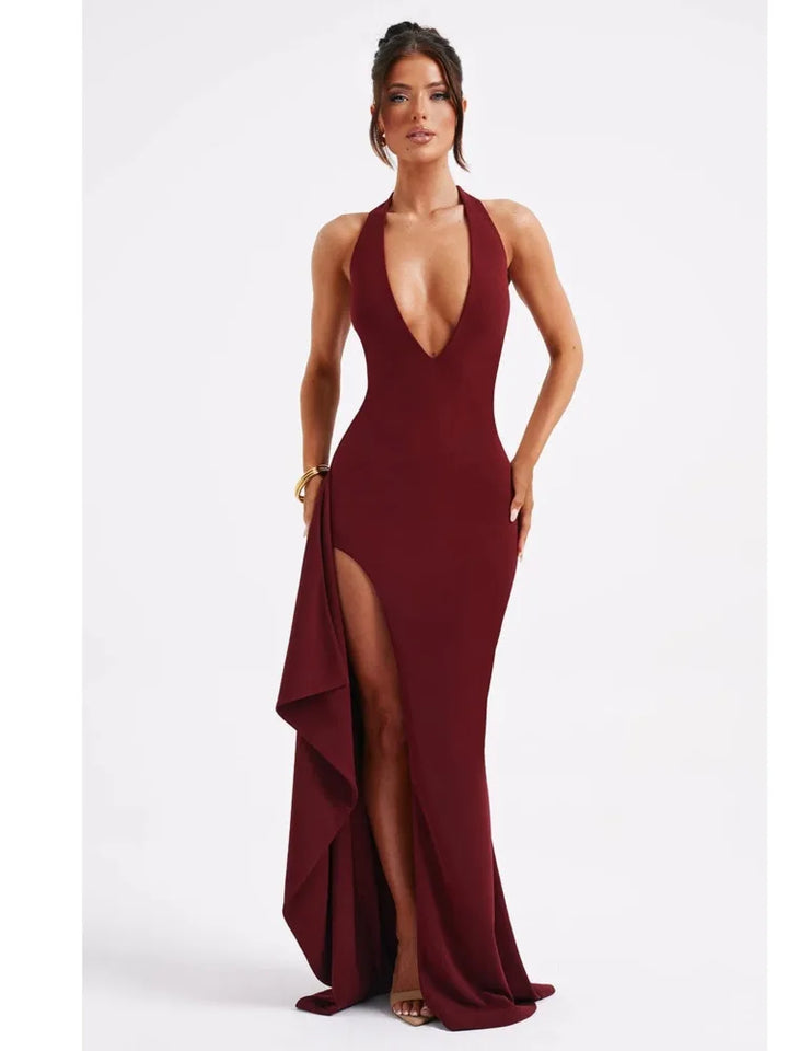Savanna V-Neck Halter Dress