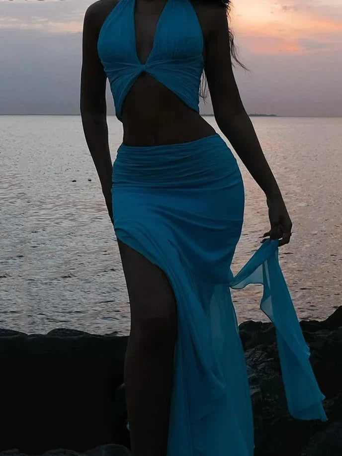 Journey Halter Top & Beach Skirt Set