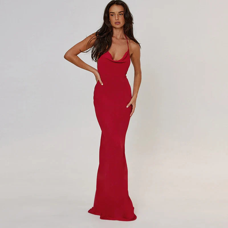Rosa Open-Back Maxi Dress