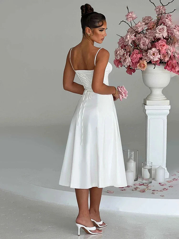 Maci Spaghetti-Strap Midi Dress