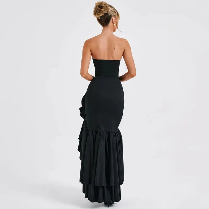 Jream Strapless Ruffle Dress