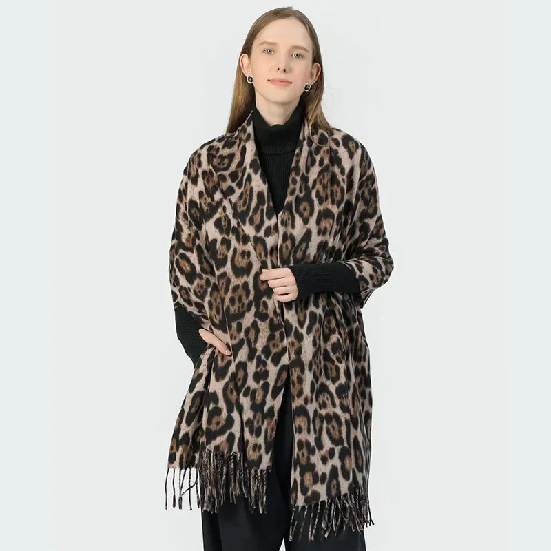 Renata Leopard Scarf