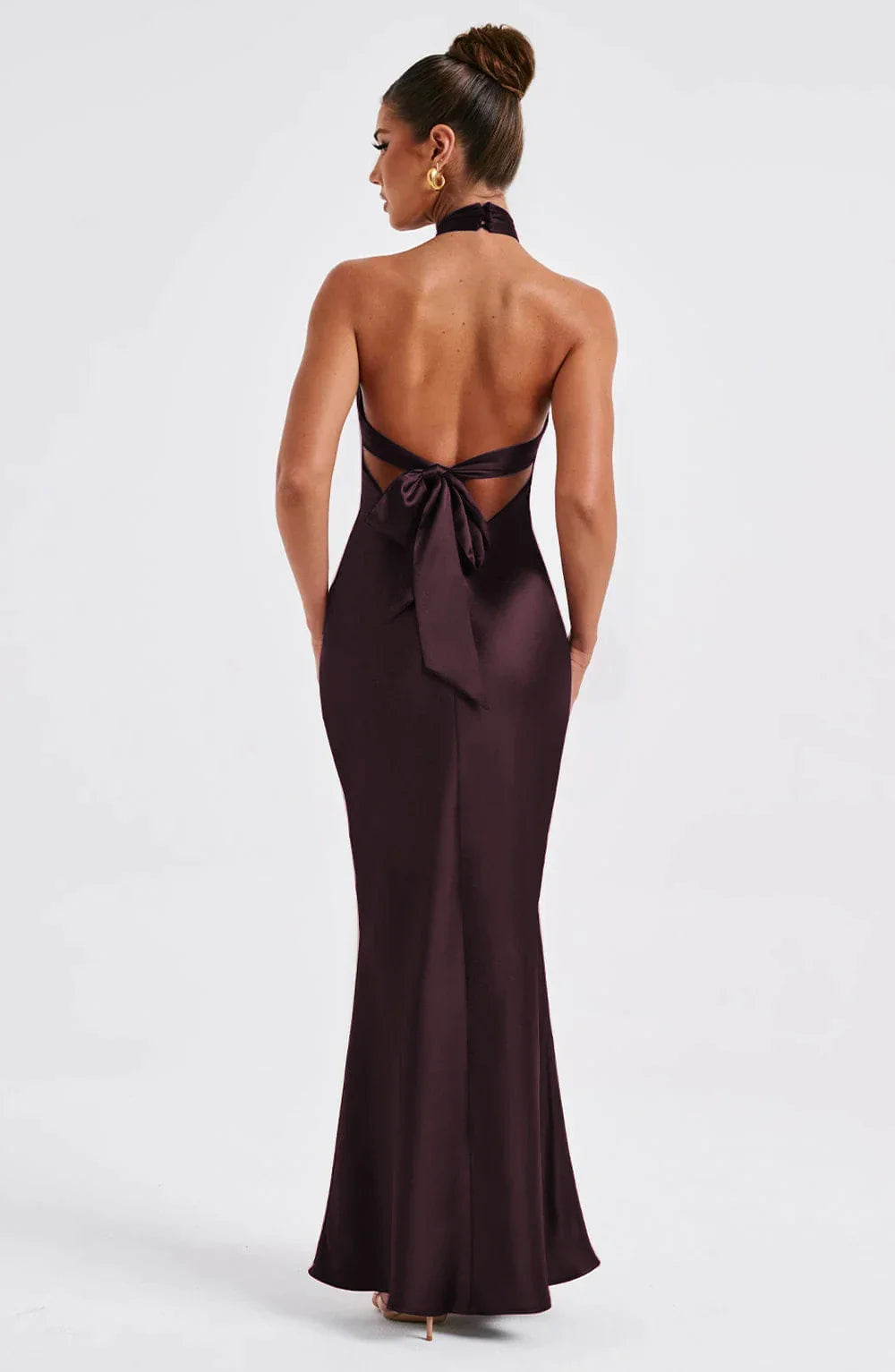 Melany Open-Back Halter Dress