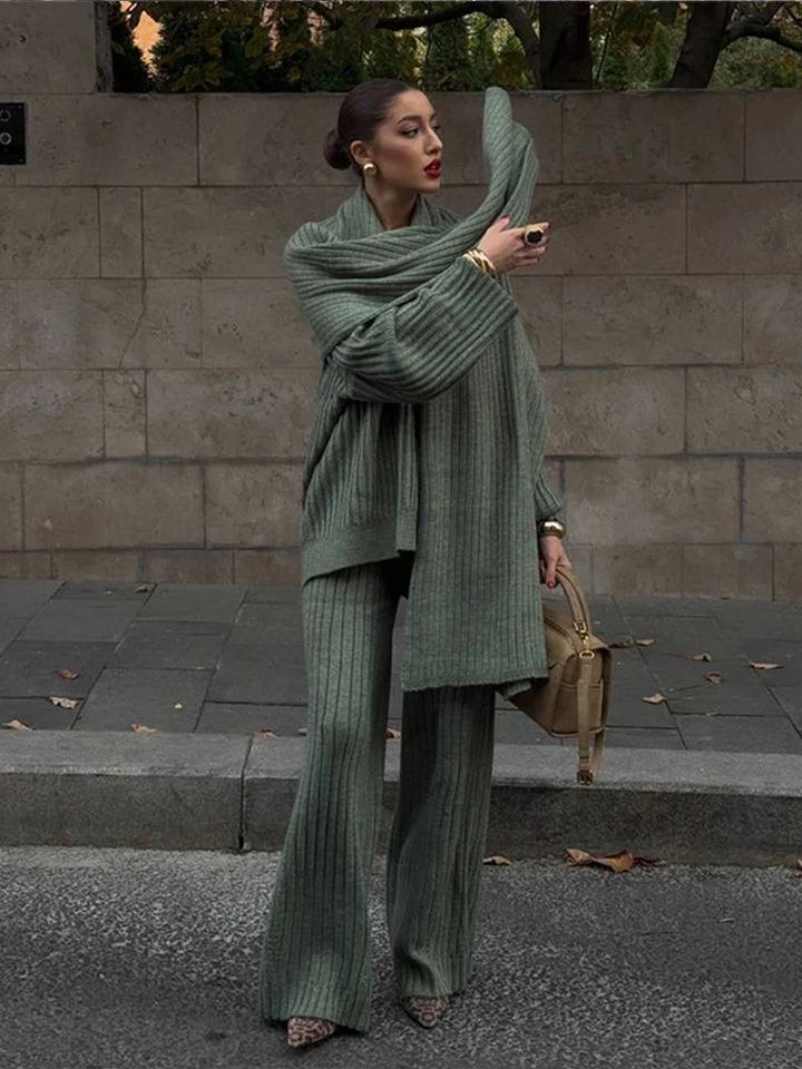 Azalea Knitted Pants & Sweater Set