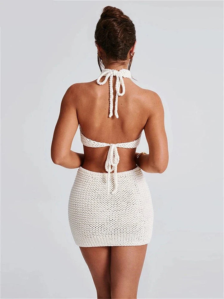 Rosemary Evening Top & Mini Skirt Set