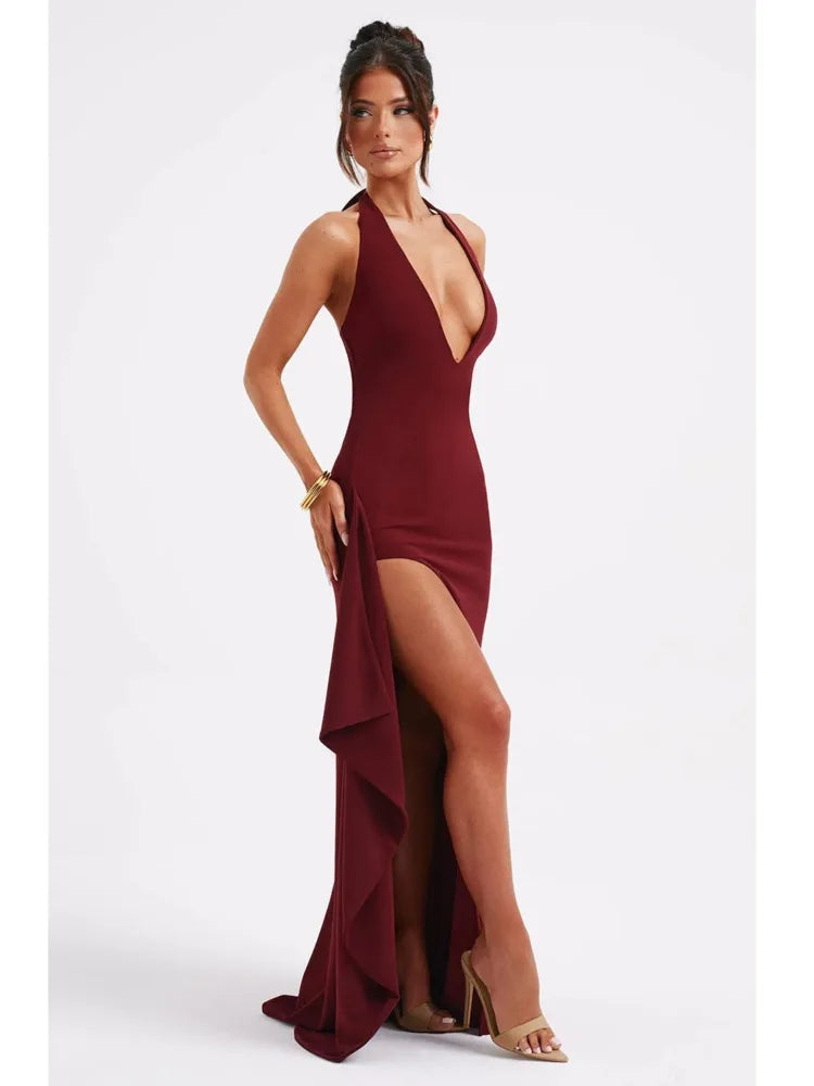 Savanna V-Neck Halter Dress